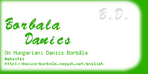 borbala danics business card