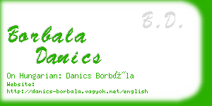 borbala danics business card